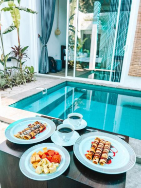 Private Pool Cabanas AC - Angam Villas Hikkaduwa